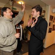 Villon po premiere Divadlo Na Jezerce Radek Holub a Ondrej Brzobohaty foto Ivan Kahun
